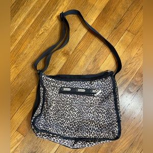LeSportsac animal print leopard cheetah print crossbody women’s bag purse